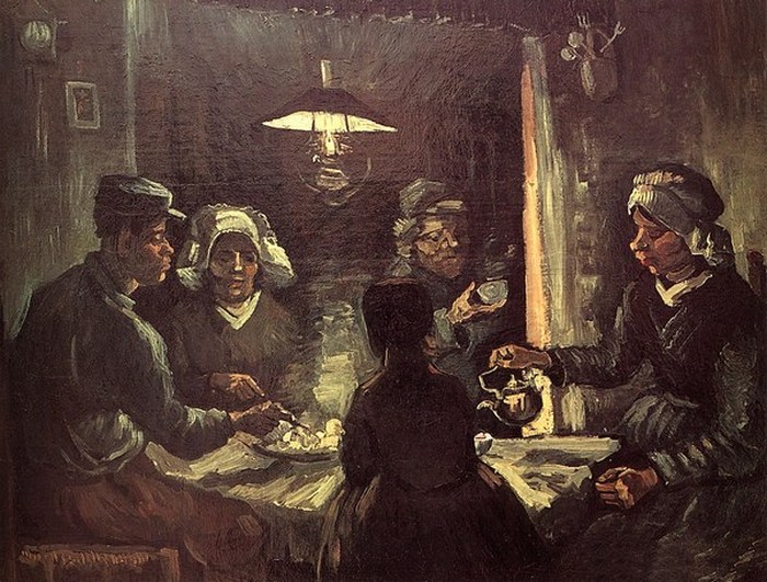 Одна из первых картин Ван Гога. Едоки картофеля. (1885)