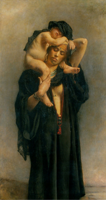   (Leon Bonnat) (18331922)      (An Egyptian Peasant Woman and Her Child).