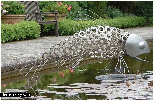 Скульптуры из велосипедных частей от Дарена Гринхау