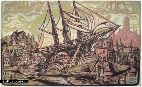 Море, гавани, дома: репродукционная ксилография Дона Горветта