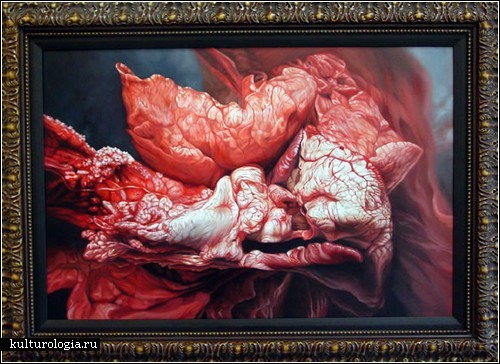Сырое мясо на картинах: живопись Виктории Рейнольдс