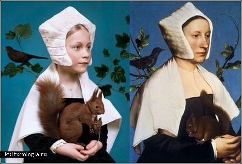 «<br>«Портрет дамы с белкой», Ганс Гольбейн Младший, ок.1526-8