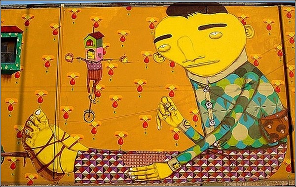 Бразильский стрит-арт в исполнении «Os Gеmeos»