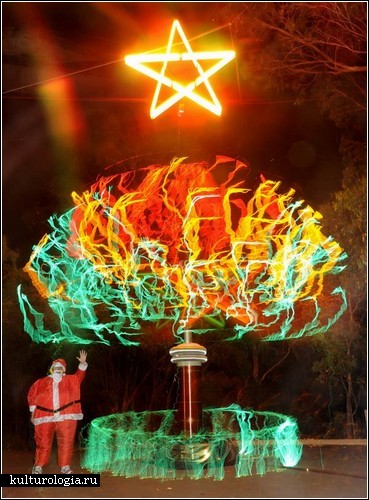 Новогодняя елка из катушек Тесла