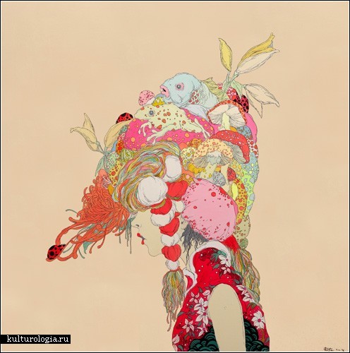 Летающие медузы и цветные мечты на картинах Чжоу Фэна