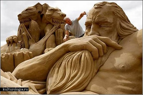 Скульптуры из песка. Потрясающий пляжный арт