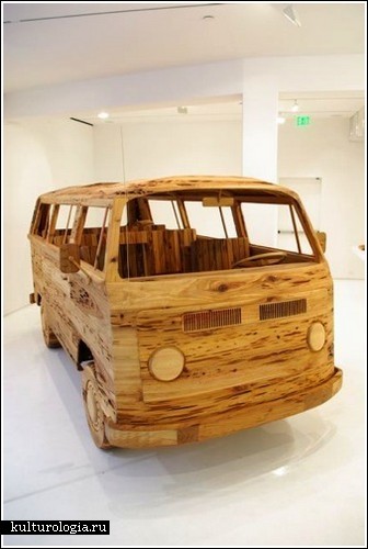 Деревянный автобус VolkswagenALT="