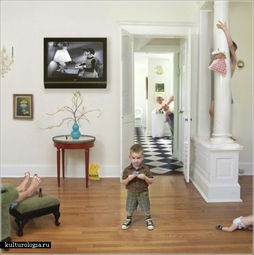 «Domestic Vacations»- серия фоторабот о детях из больших семей американского фотографа Джули Блэкмон  (Julie Blackmon)