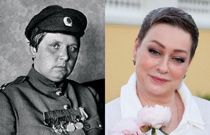 Многие отмечали удивительное сходство актрисы Марии Ароновой с женщиной-офицером Марией Бочкаревой.