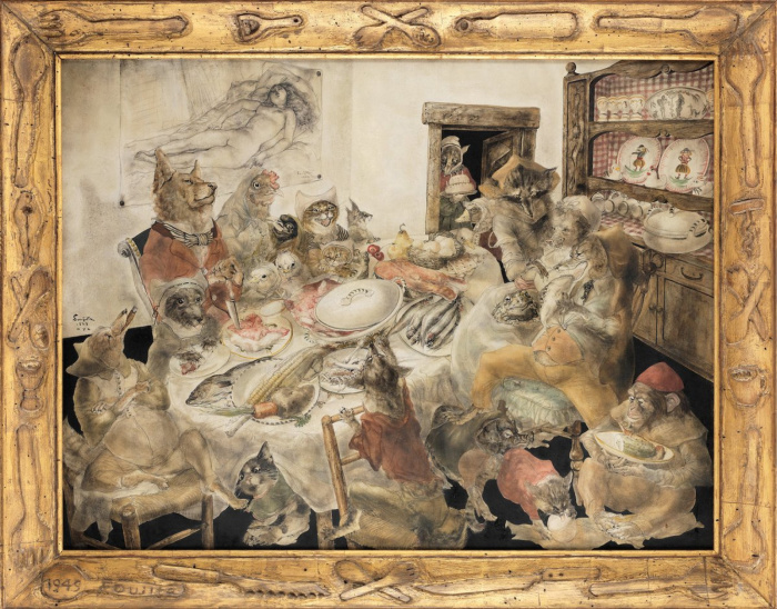 Картина Фудзиты «День рождения», проданная по рекордной цене 7 млн евро. 