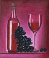 Натюрморт с  виноградом и вином # 11