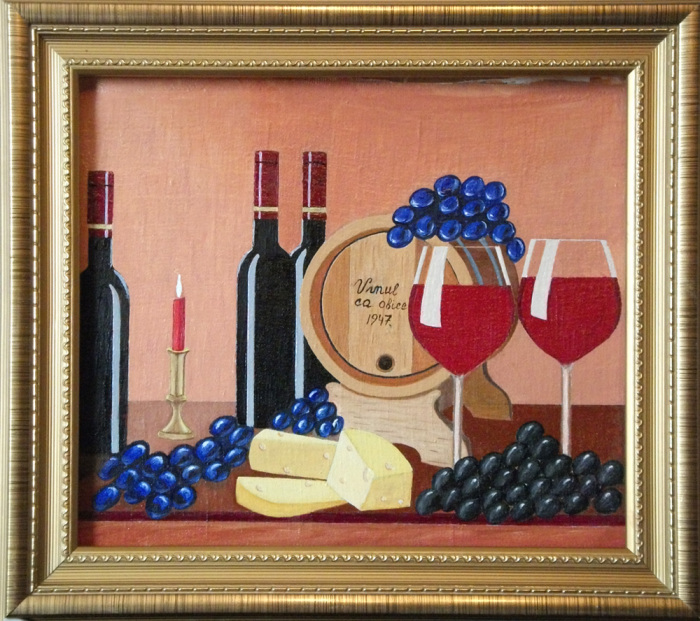 Натюрморт с виноградом и сыром # 1.