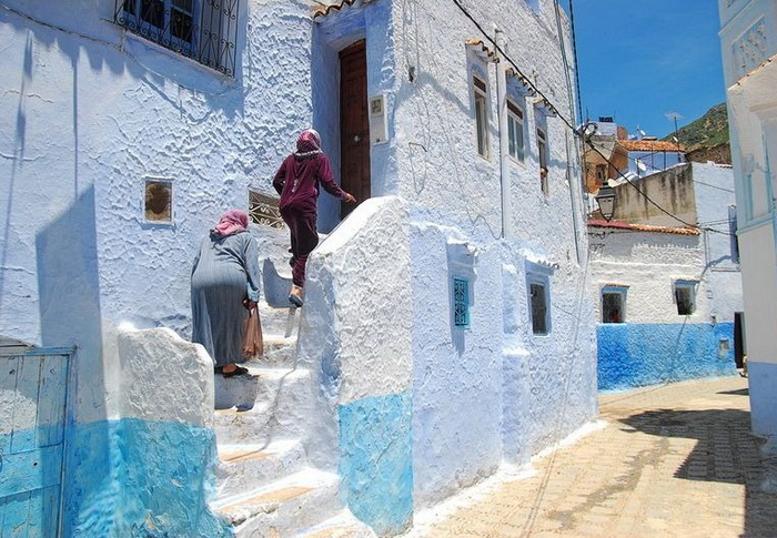 Синий город Шефшауэн в Марокко