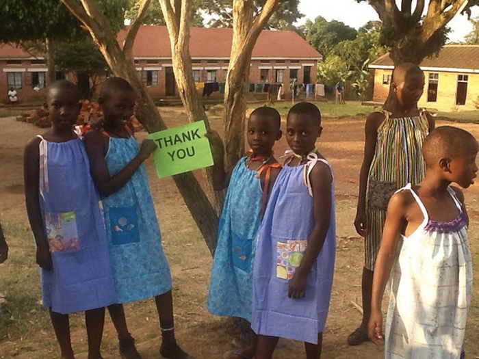 Благодарные африканские дети