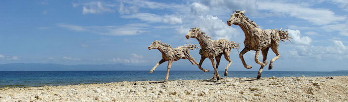 Деревянные лошади: скульптуры Джеймса Дорана-Уэбба (James Doran-Webb)