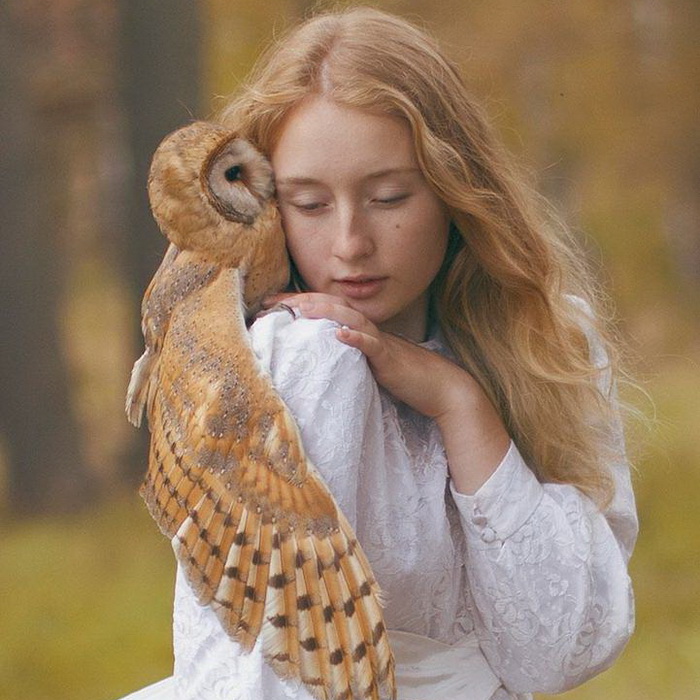 Очаровательные девушки и дикие животные на фотографиях Катерины Плотниковой