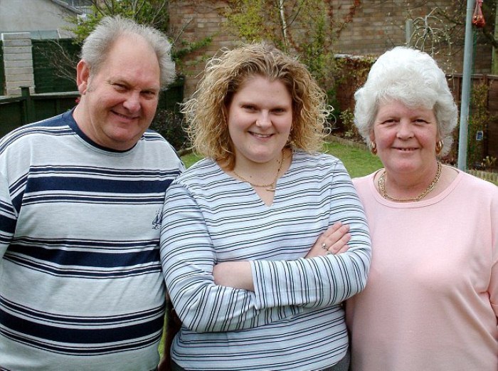 Луиза Браун с родителями. Фото: dailymail.co.uk