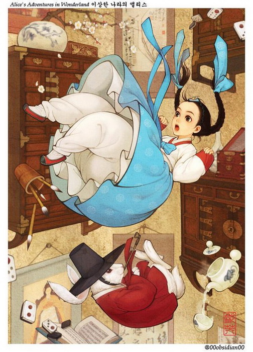 Алиса в стране чудес: иллюстрация корейской художницы Nayoung Wooh