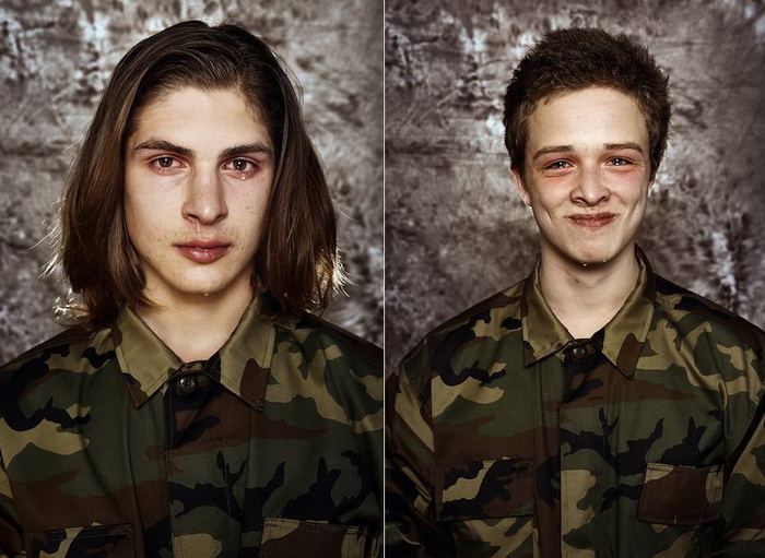 Фото людей до и после войны