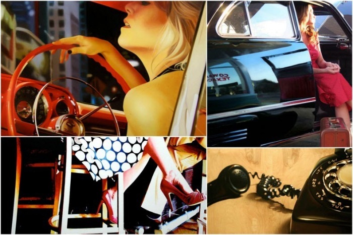 Девушки и машины на фотореалистических картинах Brian Tull