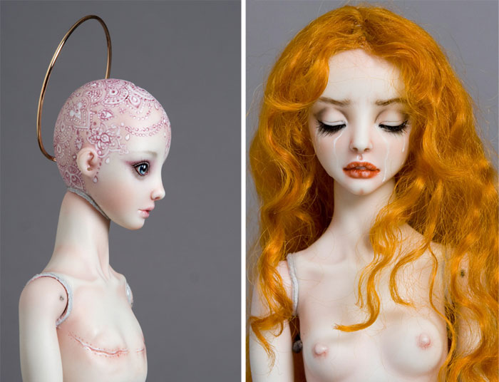 Кукла, сделанная в поддержку женщин, пострадавших от рака