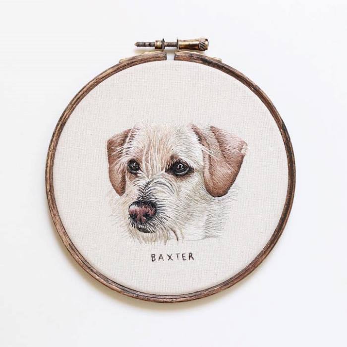 Вышитые портреты собак от Эмилли Феррис (Emillie Ferris)