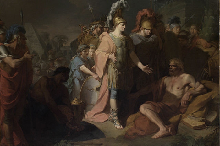 Встреча Македонского и Диогена. Жан-Батист Реньо, 1818