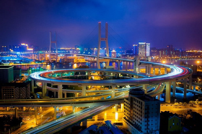 Мост Нанпу - одна из достопримечательностей Шанхая