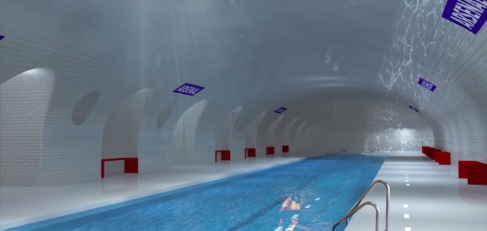 Проект бассейна на одной из станций метро