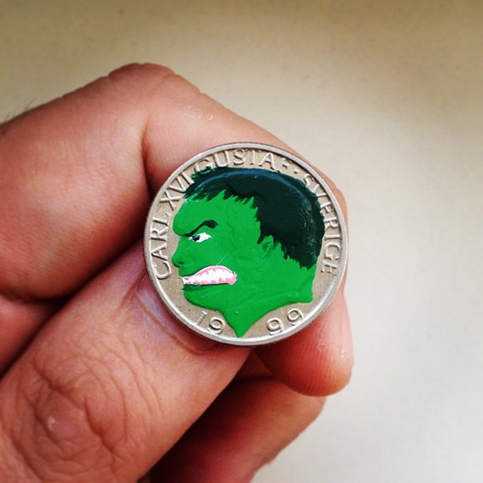 Забавные портреты на монетах от Андре Леви (Andre Levy)