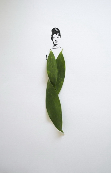 Fashion in Leaf: эскизы платьев из листьев от Tang Chiew Ling