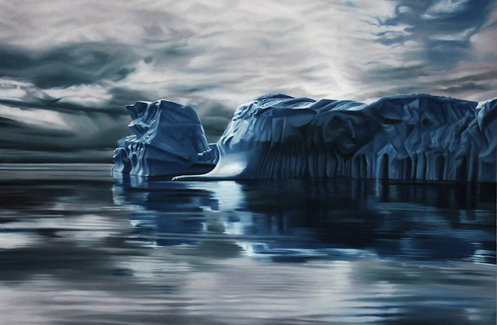 Рисунки в защиту окружающей среды: арктические ледники на картинах Zaria Forman