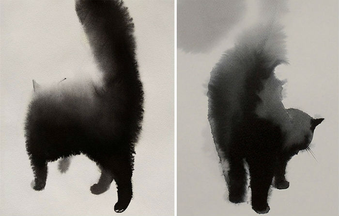 Коты в серии иллюстраций Эндре Пеновака