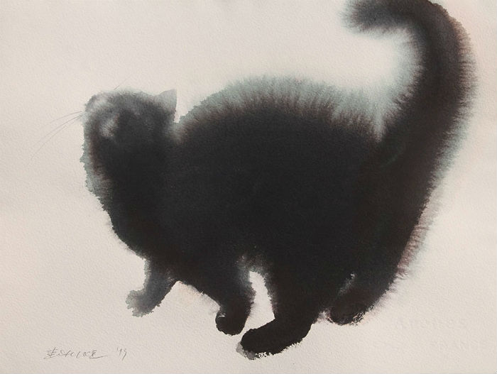 Потрясающие коты Эндре Пеновака в серии необычных иллюстраций