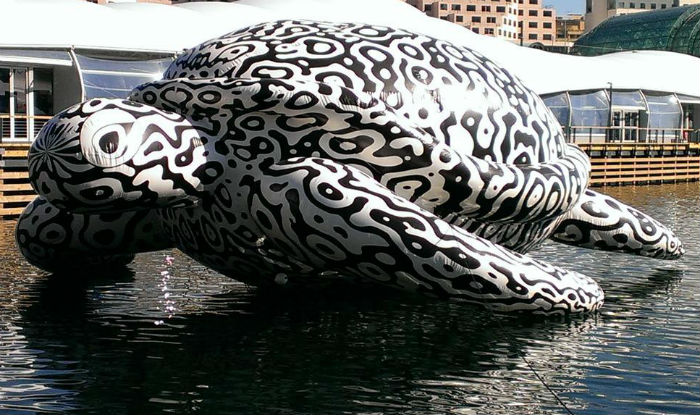 Гигантская надувная черепаха в Сиднее