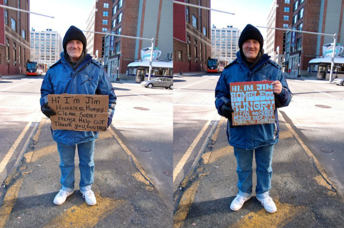 Таблички для бездомных  - проект американских художников