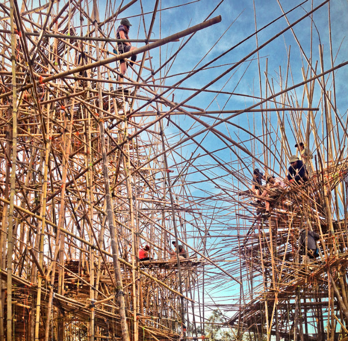 Разборная конструкция Big Bambu уже успела впечатлить жителей Нью-Йорка, Венеции и Рима