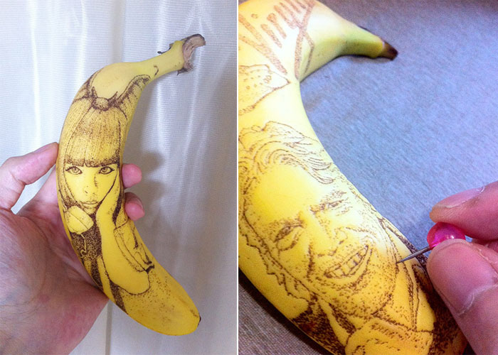 Разрисованные бананы от Daisuke Skagami: искусство бывает вкусным