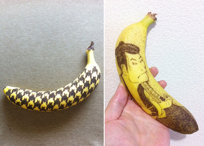 Картины на бананах от Skagami