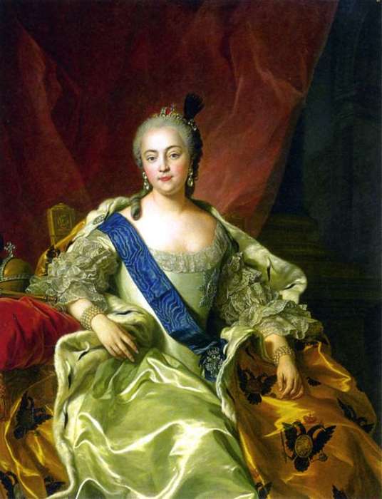 Портрет императрицы Елизаветы Петровны. К. Ванлоо. 1760 год.