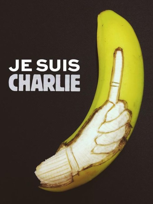 Политический рисунок на банане.