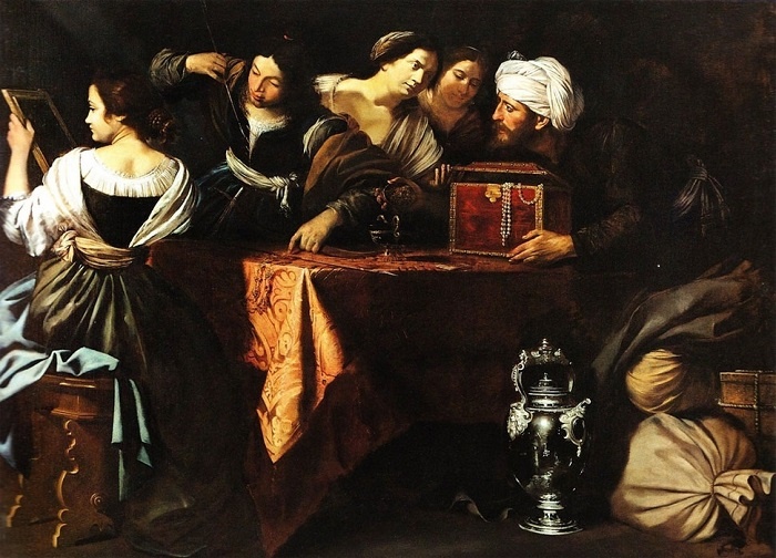 Улисс находит Ахилла при дворе царя Ликомеда. А. Джентилески, 1641 год. | Фото: gallart.by.
