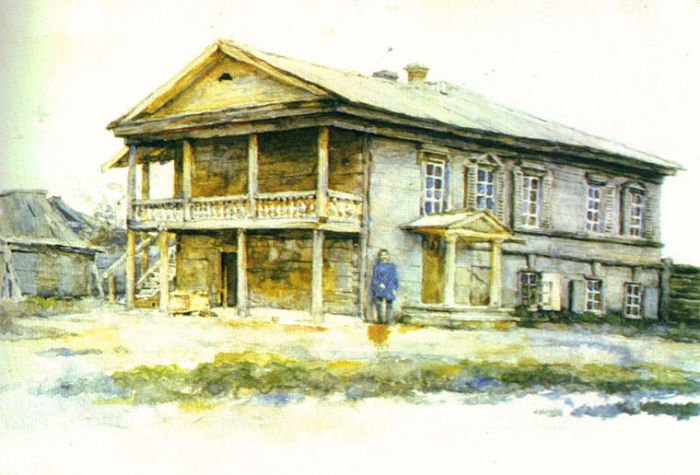 Дом Суриковых в Красноярске. Василий Суриков, 1890 год.