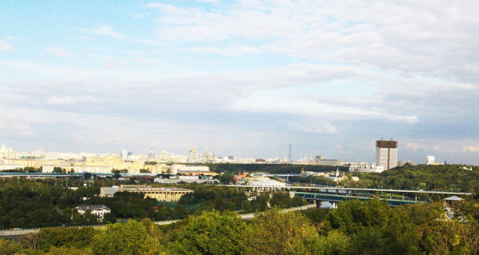 Современная панорама с Воробьевых гор.