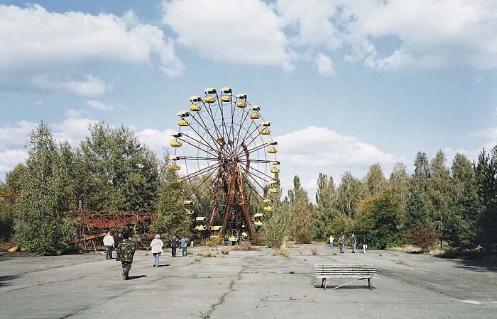 Припять - город, оставленный жителями из-за чернобыльской катастрофы.