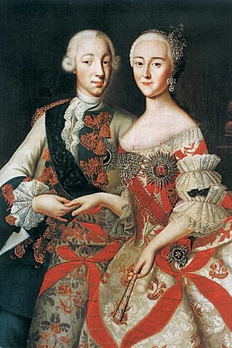 Екатерина II и Петр III.