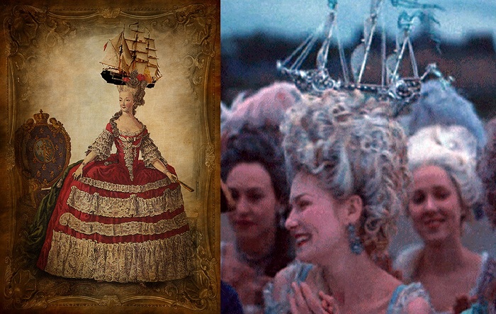Королева Франции Мария-Антуанетта украшала прическу кораблем. | Фото: im6.kommersant.ru.