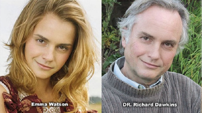 Актриса Emma Watson и ученый Richard Dawkins.