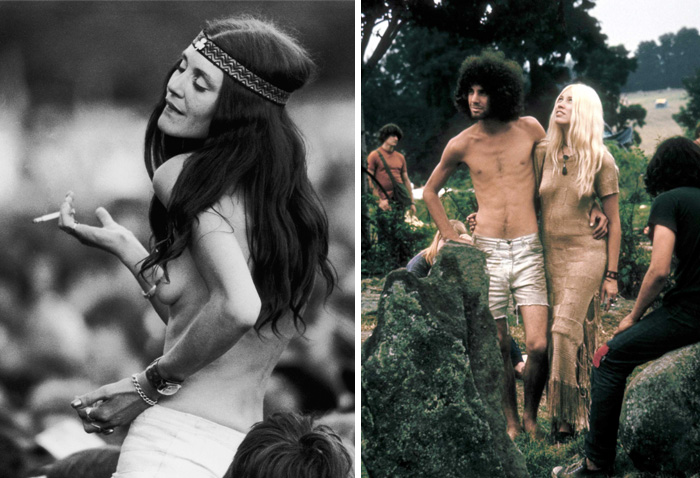 Свободные нравы на фестивале Вудсток в 1969 году. 