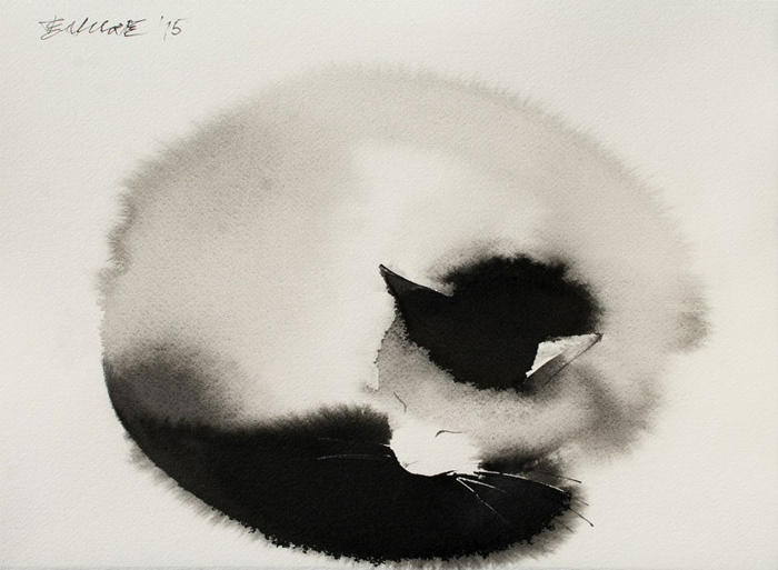 Спящая кошка. Автор: Endre Penovac.